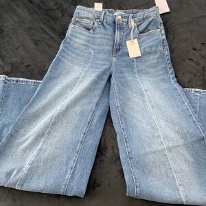 Good American Light Blue Flare Jeans